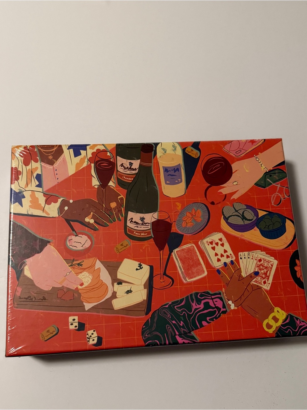 Puzz Wine Night 1000 Piece Puzzle Charcuterie Drinking Party Cards Lifestyle